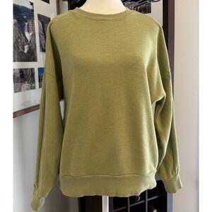 Sweaty Betty Essentials Sweatshirt Small Fern Green Relaxed Fit Logo